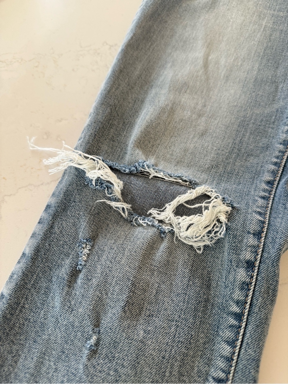 Pistola Distressed Cropped Straight Leg Jeans Size 26 - Picture 6 of 8